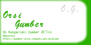 orsi gumber business card
